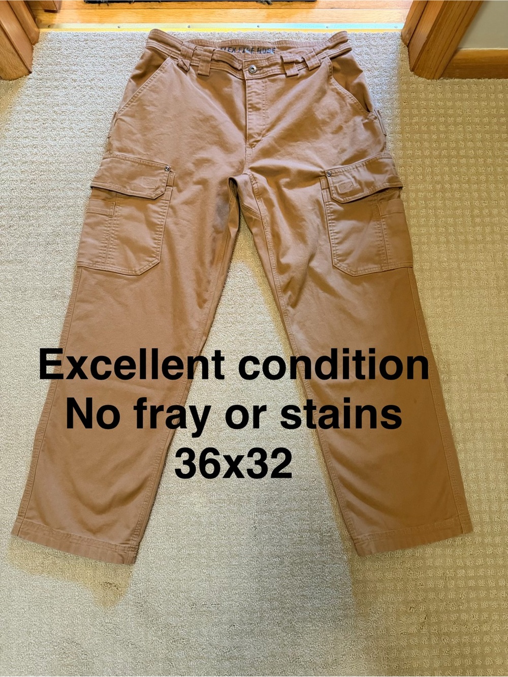 Duluth Trading Co. Tan Cargo Pants with Utility Pockets